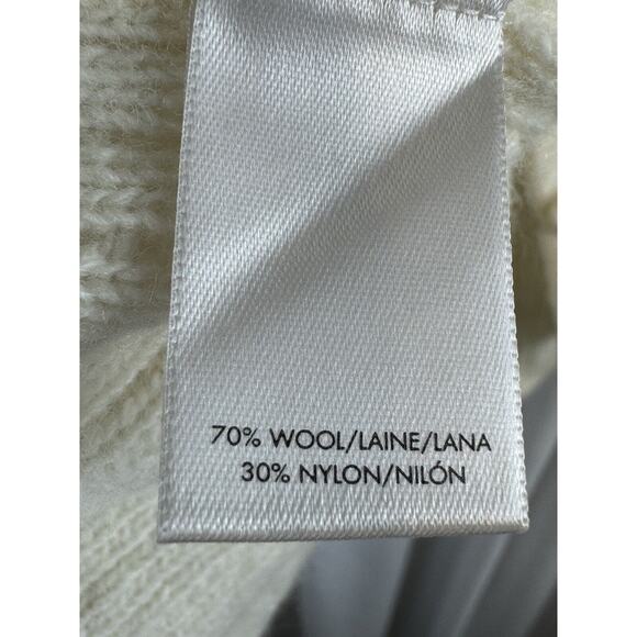 Ann Taylor Peplum Sweater Ivory S business casual academia 59-10 - Picture 4 of 12